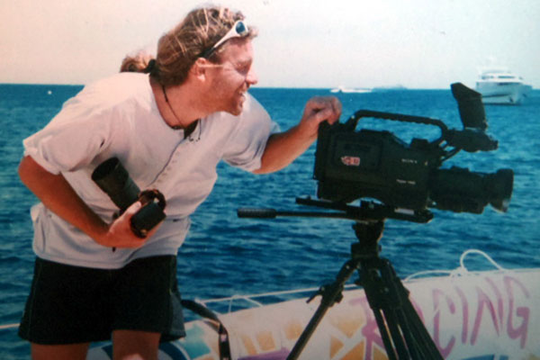 Mat producing his boardsport videos